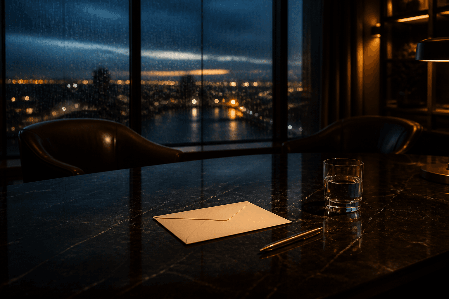 A quiet table by a dusk window, ready for a conversation